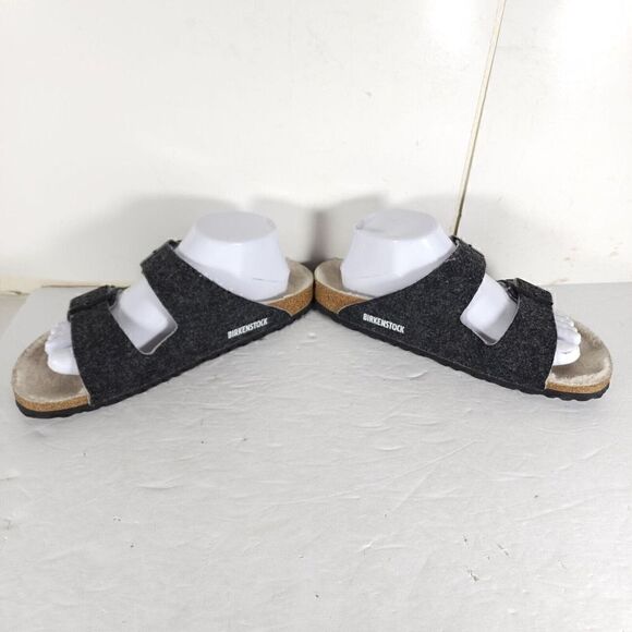 BIRKENSTOCK Arizona Rivet EU41 US L10/M8 Gray Wool Flat Slide Sandals Shoes - Picture 6 of 14